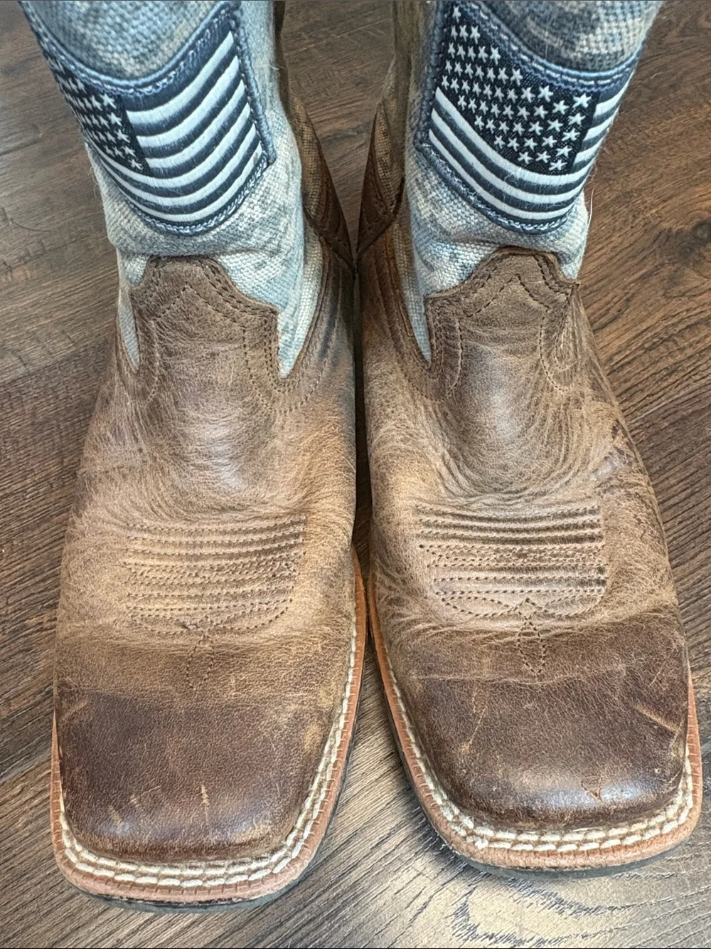 Ariat Patriot Boot American Flag Western Work Brown style 10027279 size 4